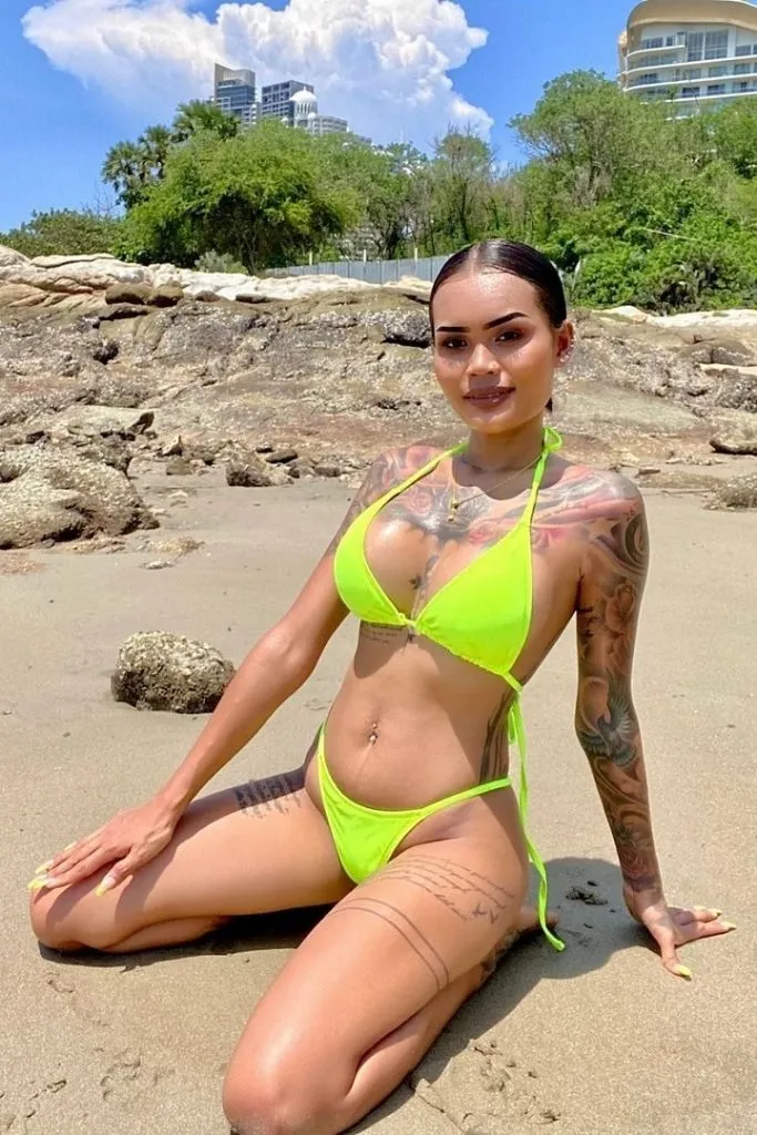 Wila Thai Neon Yellow Bikini Beach