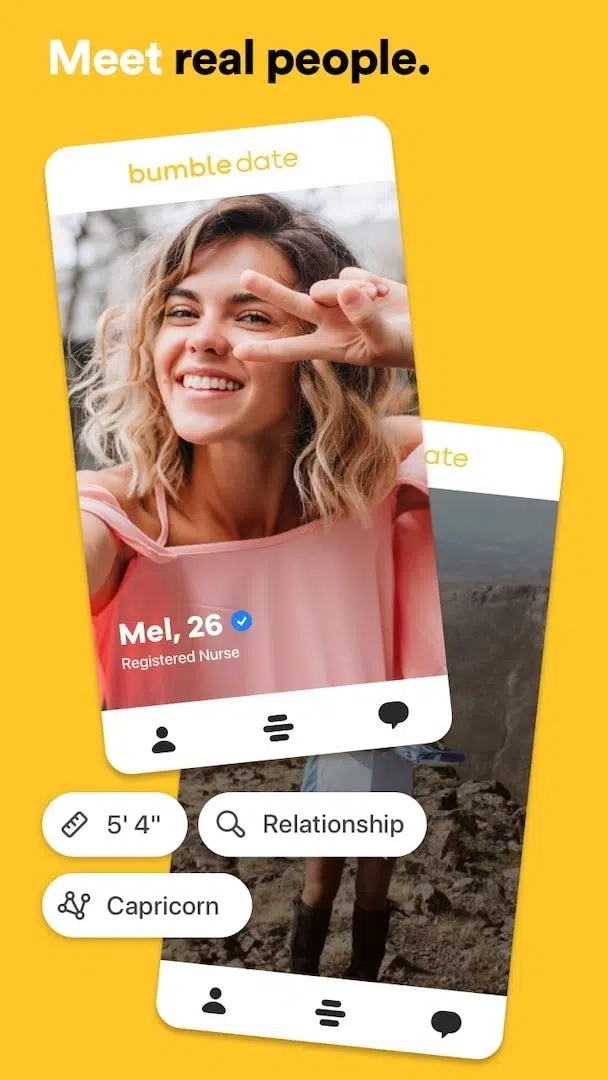 screenshot of bumble dating app for Android
