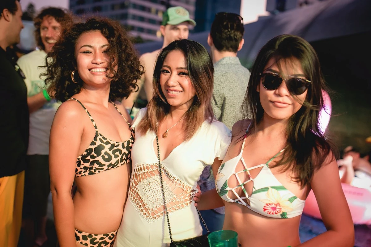 cute Thai girls at W Bangkok pool party