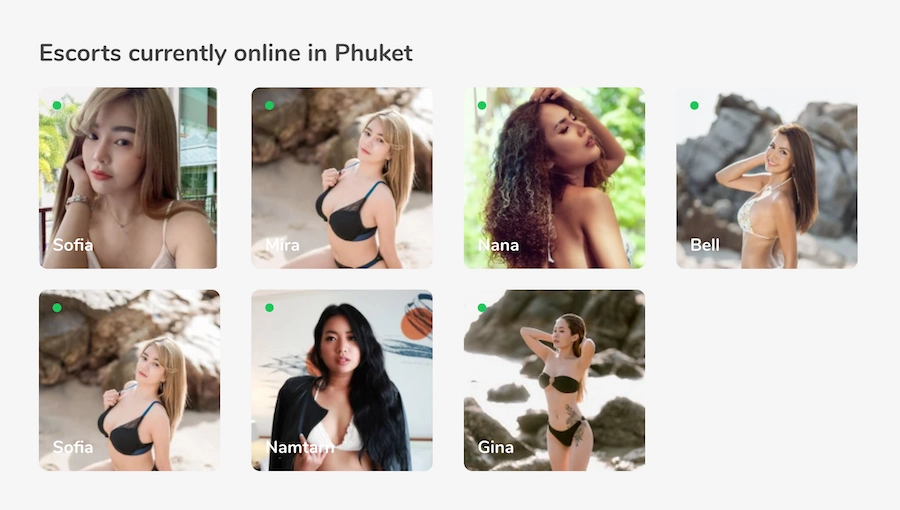 escorts currently online in Phuket