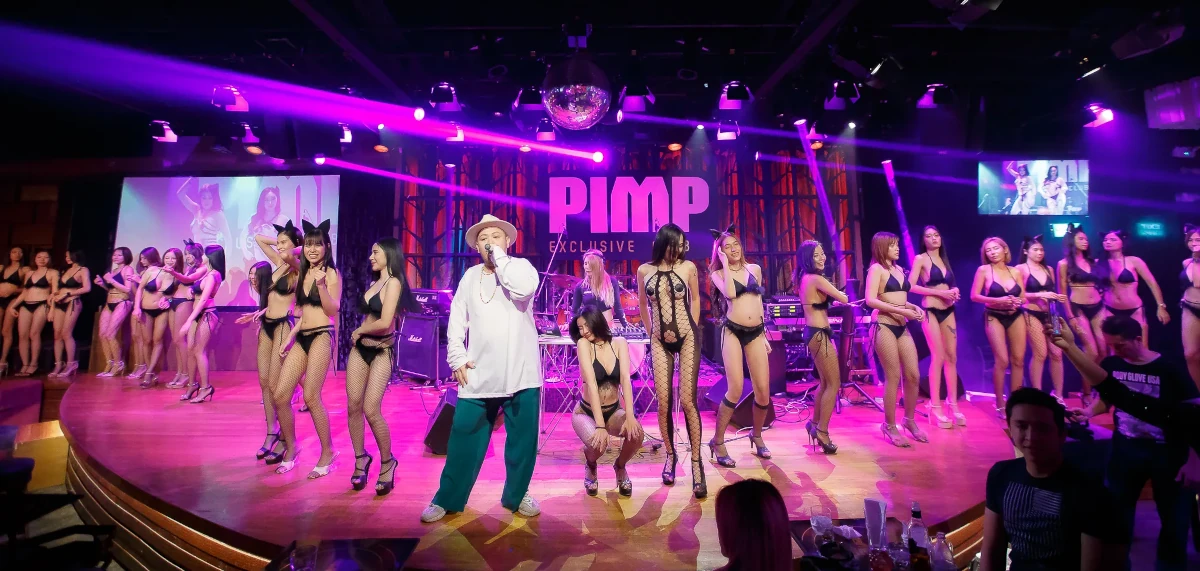 Hot girls performing on stage at the Pimp Exclusive club Bangkok