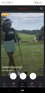hot thai girl playing golf around bangkok looking for a man on seeking
