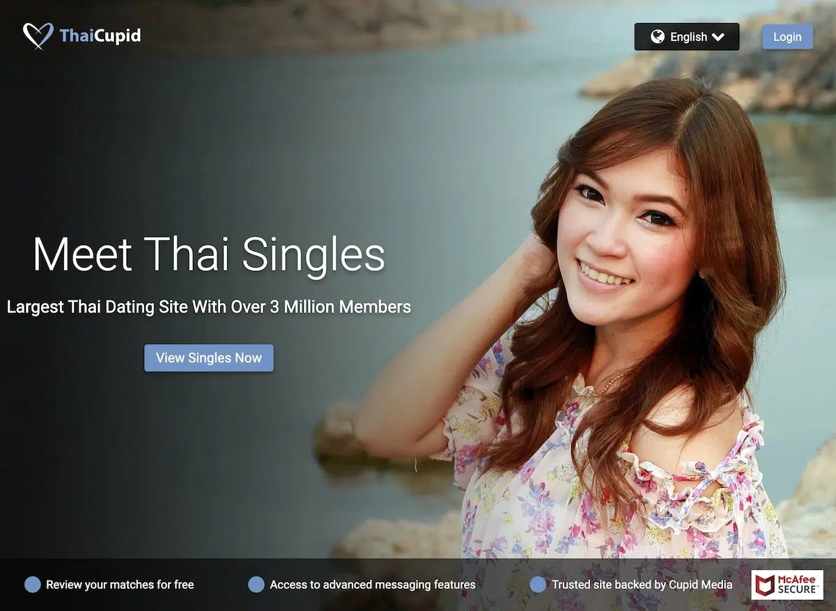 ThaiCupid.com homepage screenshot